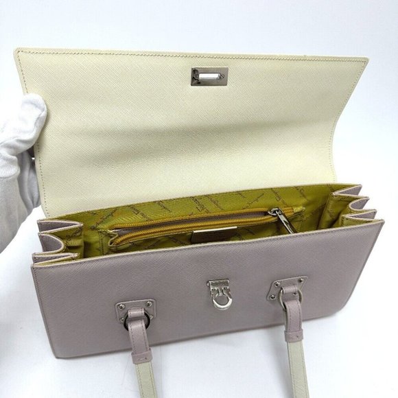 Salvatore Ferragamo Gancini Hand Bag Leather pink - Picture 12 of 14